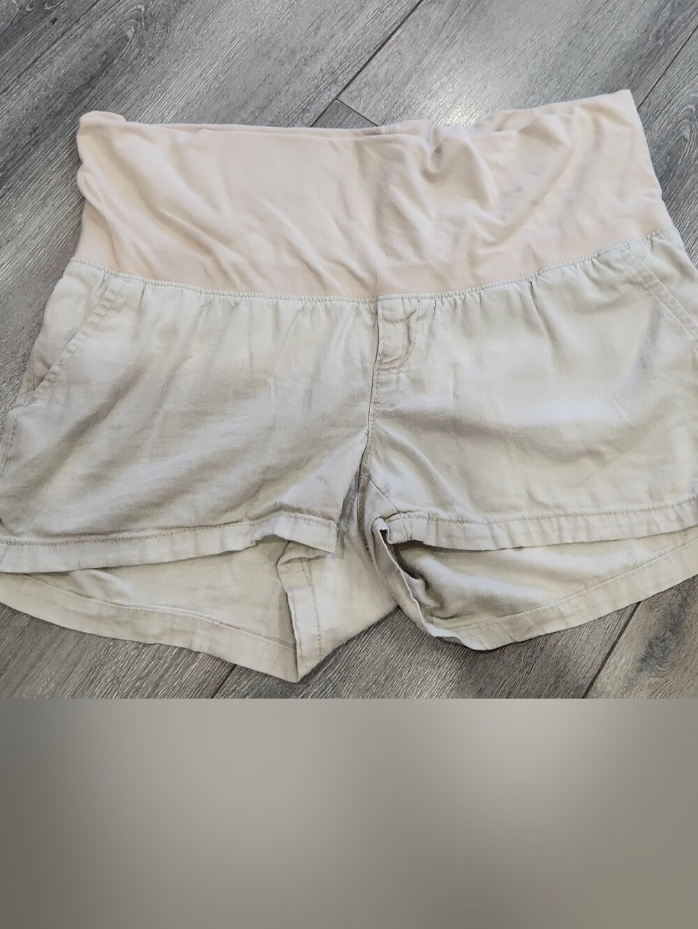 Old Navy High Waist Maternity Shorts - Beige